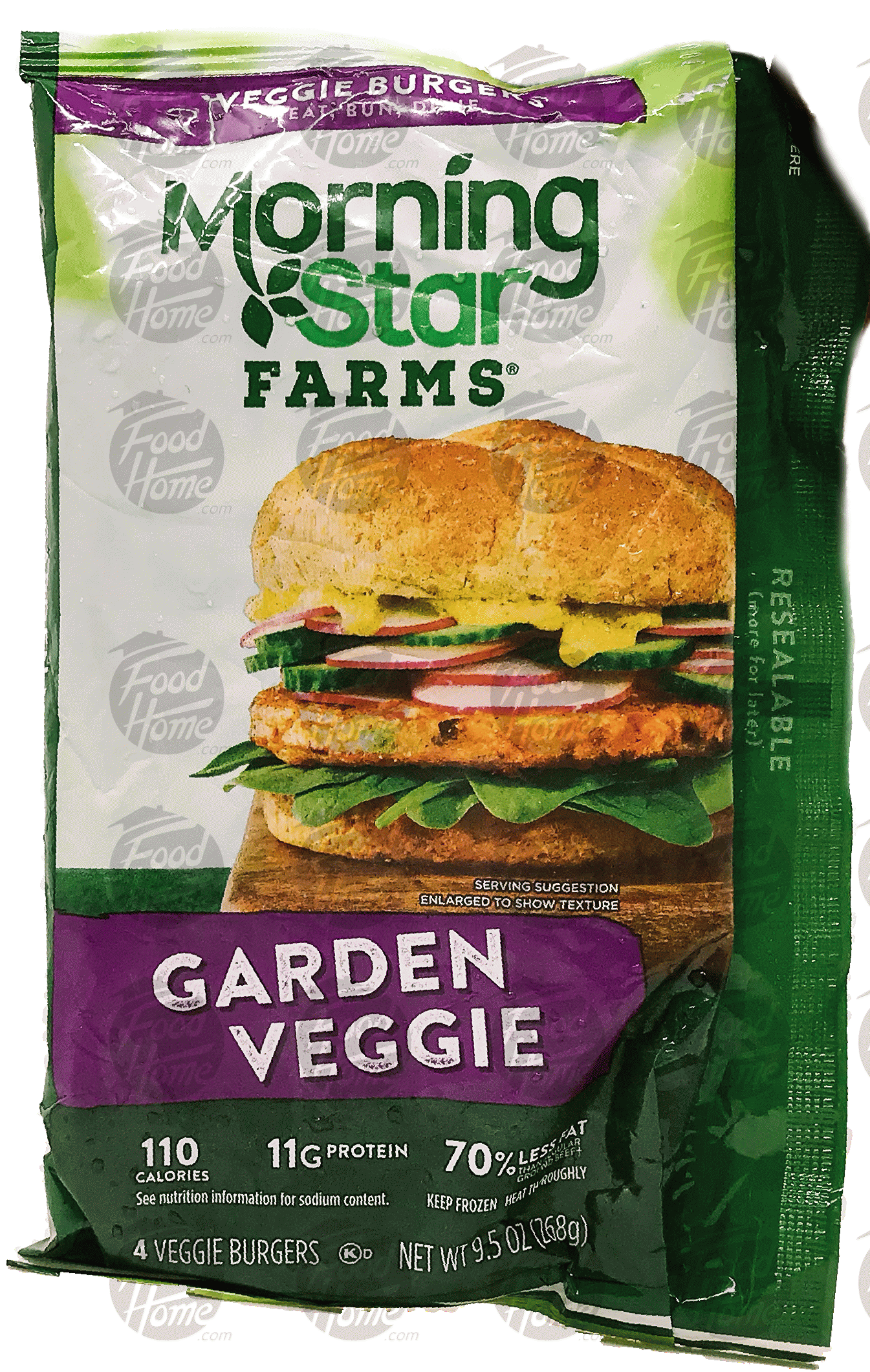 Morningstar Farms  garden veggie patties, 4 patties, frozen bag Full-Size Picture